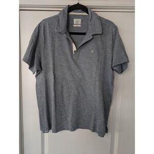 Rag & Bone Standard Issue Mens XL Gray Heathered Polo Shirt minimalist golf